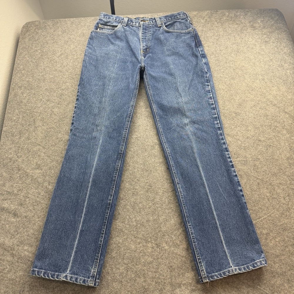 Carhartt FR Jeans Mens 32x32 Blue Oil Rig Flame Resistant Mechanic HRC2 Workwear